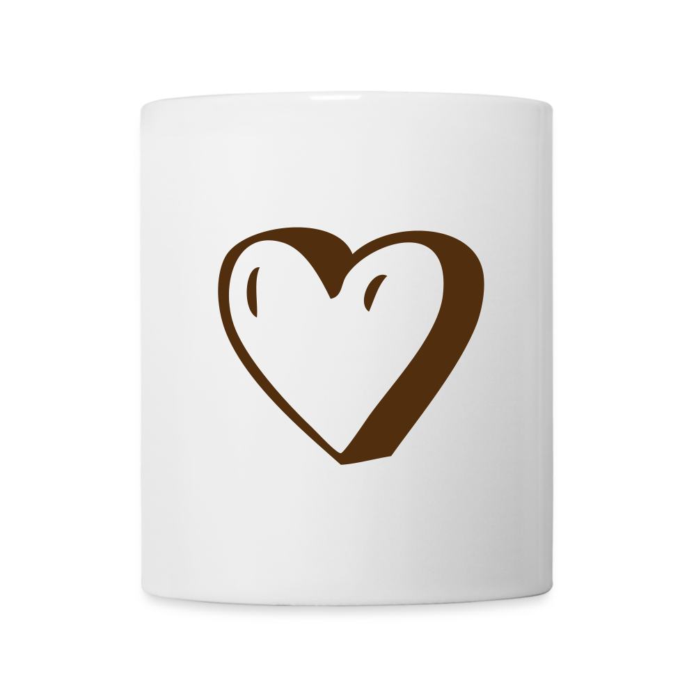 Brown is Beautiful Heart Coffee/Tea Mug - white