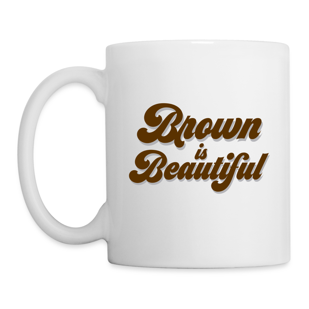 Brown is Beautiful Heart Coffee/Tea Mug - white