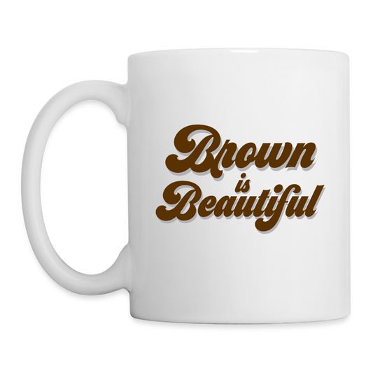 Brown is Beautiful Heart Coffee/Tea Mug - white