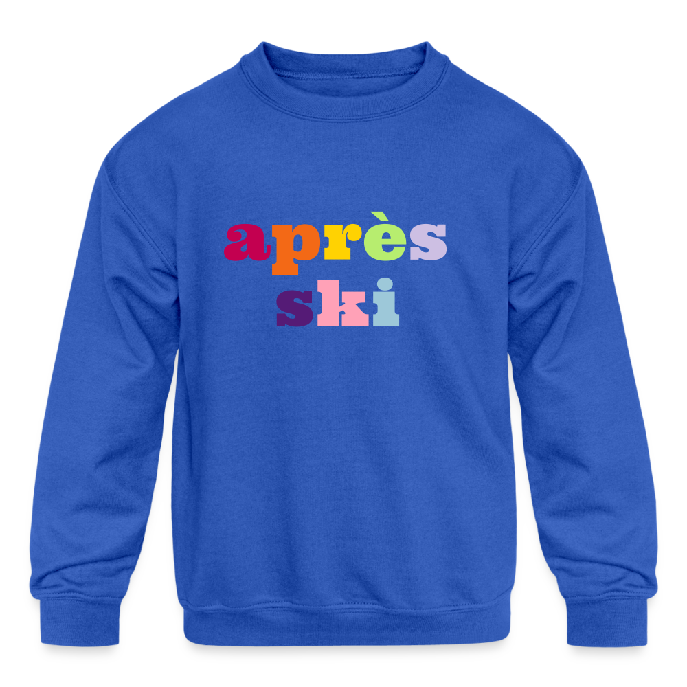 Après Ski Kids' Crewneck Sweatshirt - royal blue