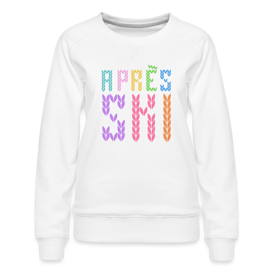 Après Ski Color Stitch Women’s Premium Sweatshirt - white
