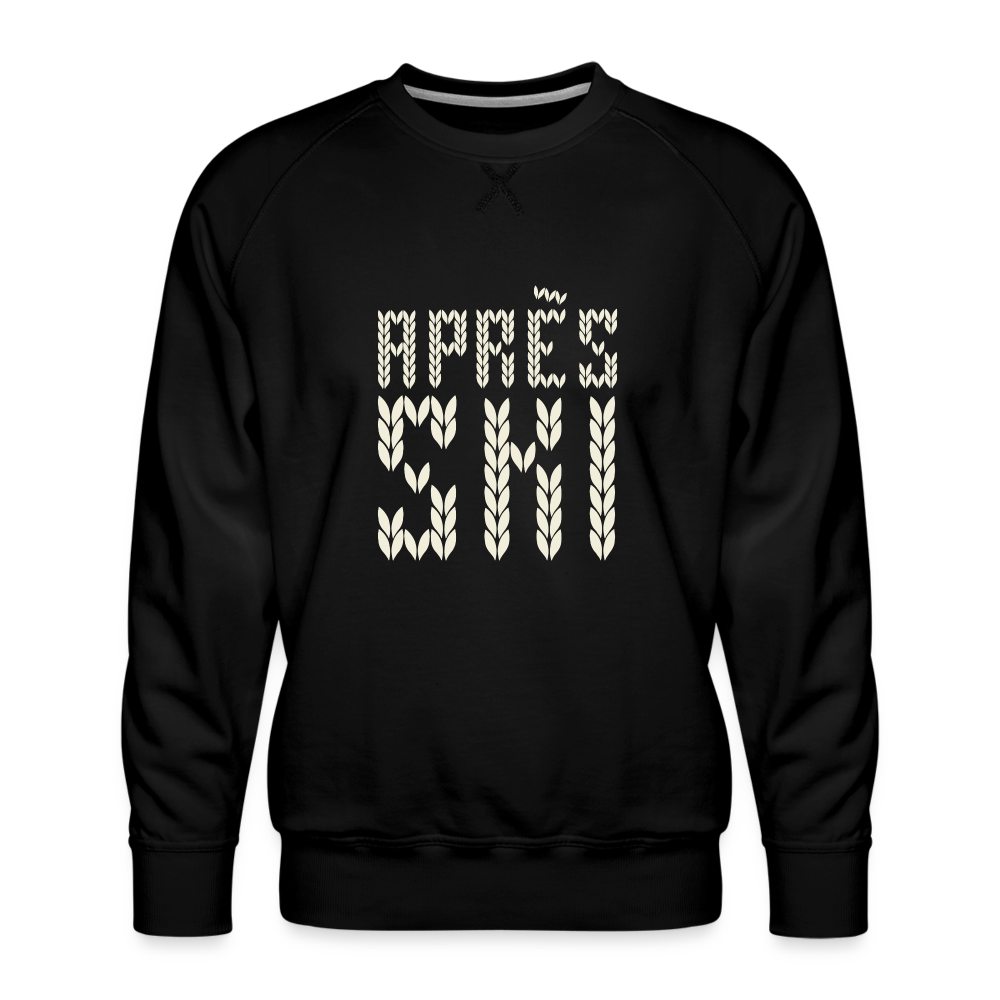 Après Ski Stitch Cream Men’s Premium Sweatshirt - black