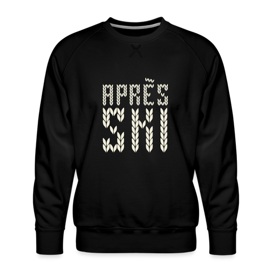Après Ski Stitch Cream Men’s Premium Sweatshirt - black