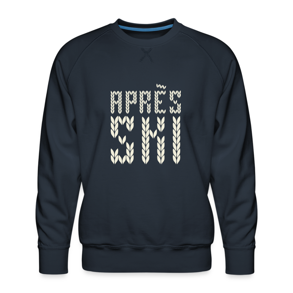 Après Ski Stitch Cream Men’s Premium Sweatshirt - navy
