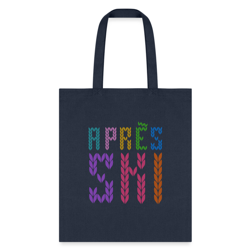 Après Ski Color Stitch Tote Bag - navy