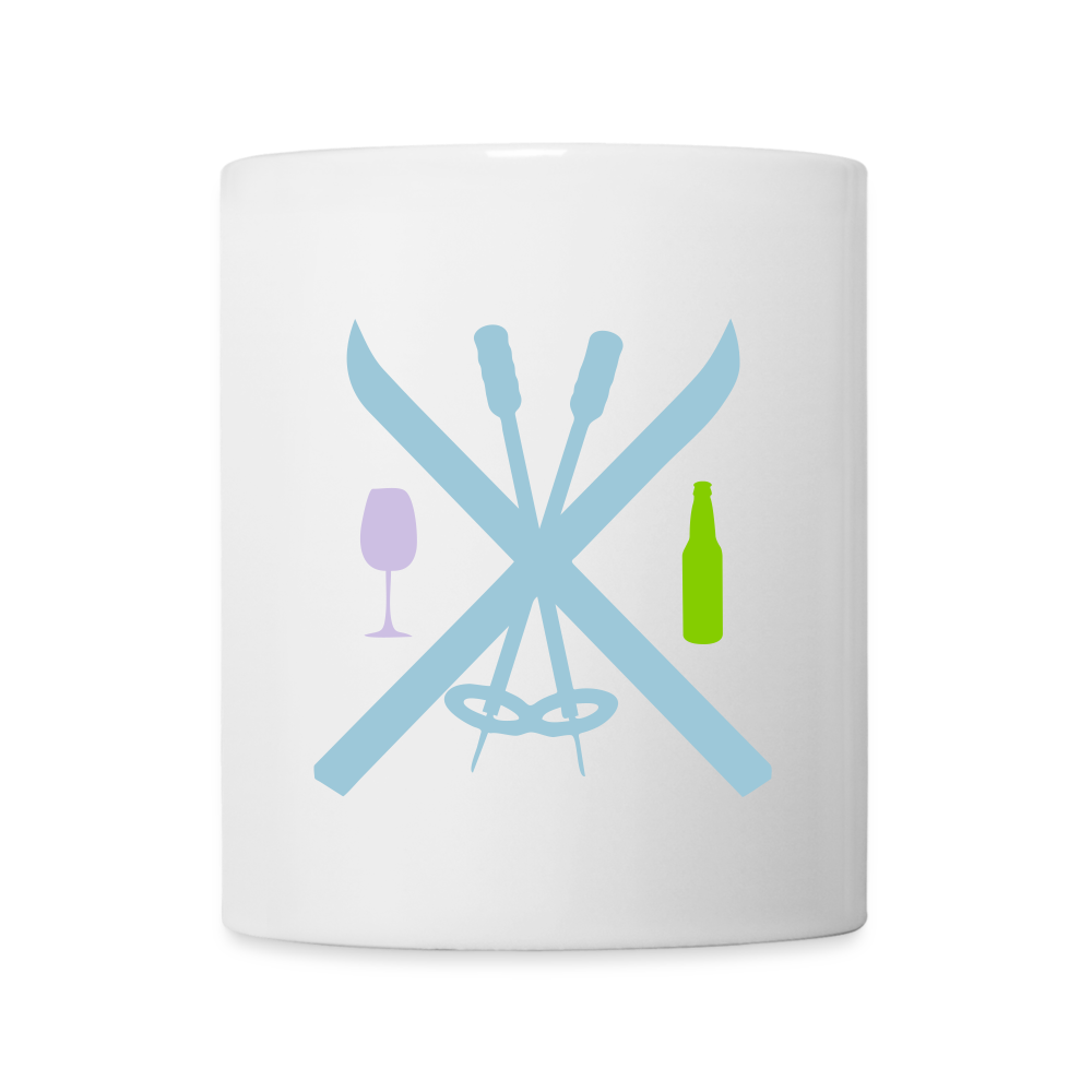 Après Ski Color Stitch Coffee/Tea Mug - white
