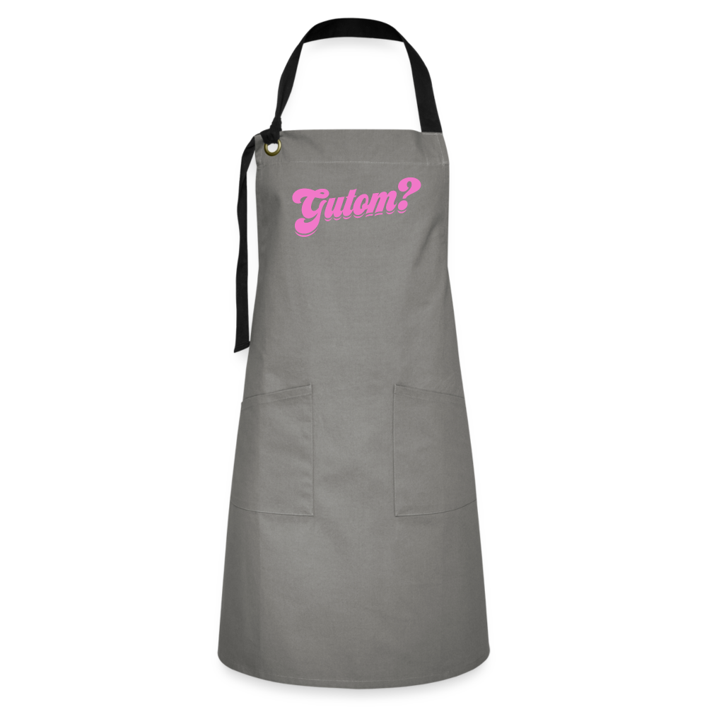 Gutom? Artisan Apron - gray/black