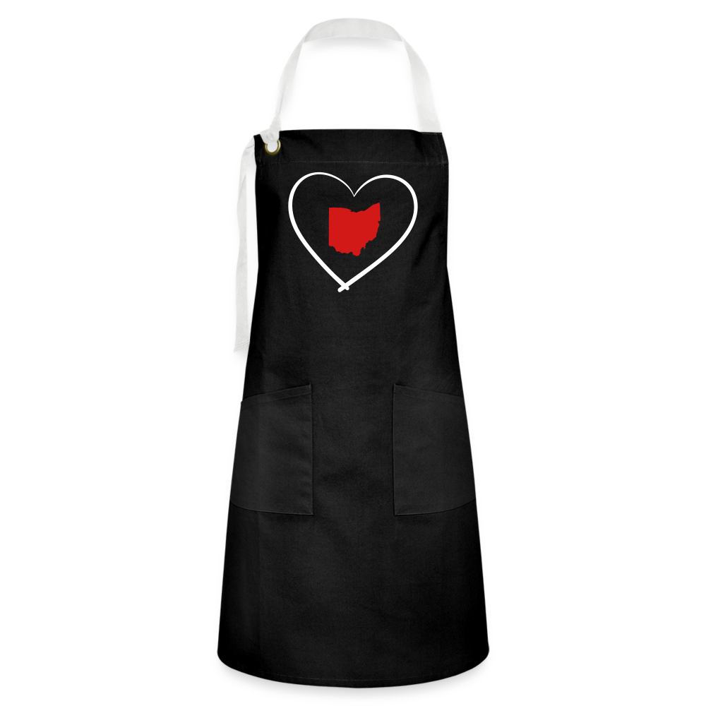 Ohio Love Adjustable Apron - black/white
