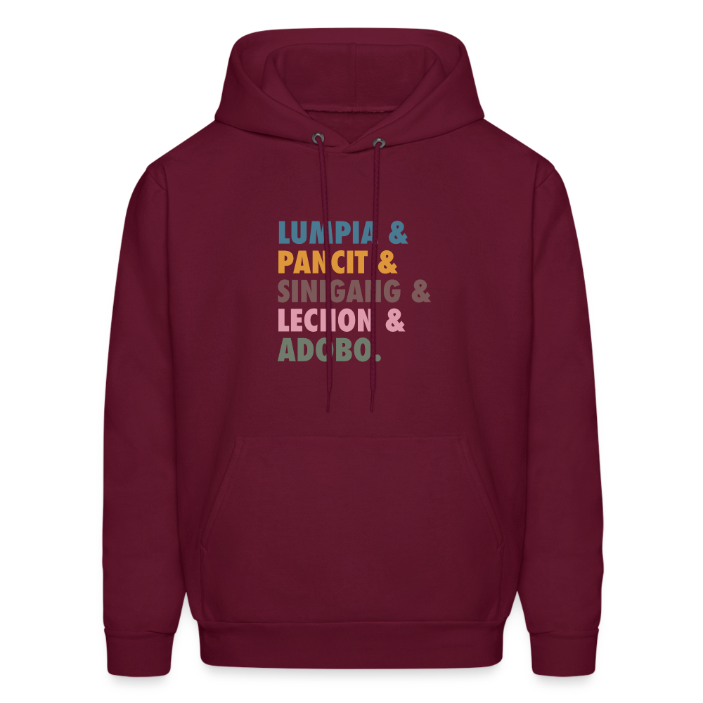 Lumpia & Pancit Men's Hoodie - burgundy