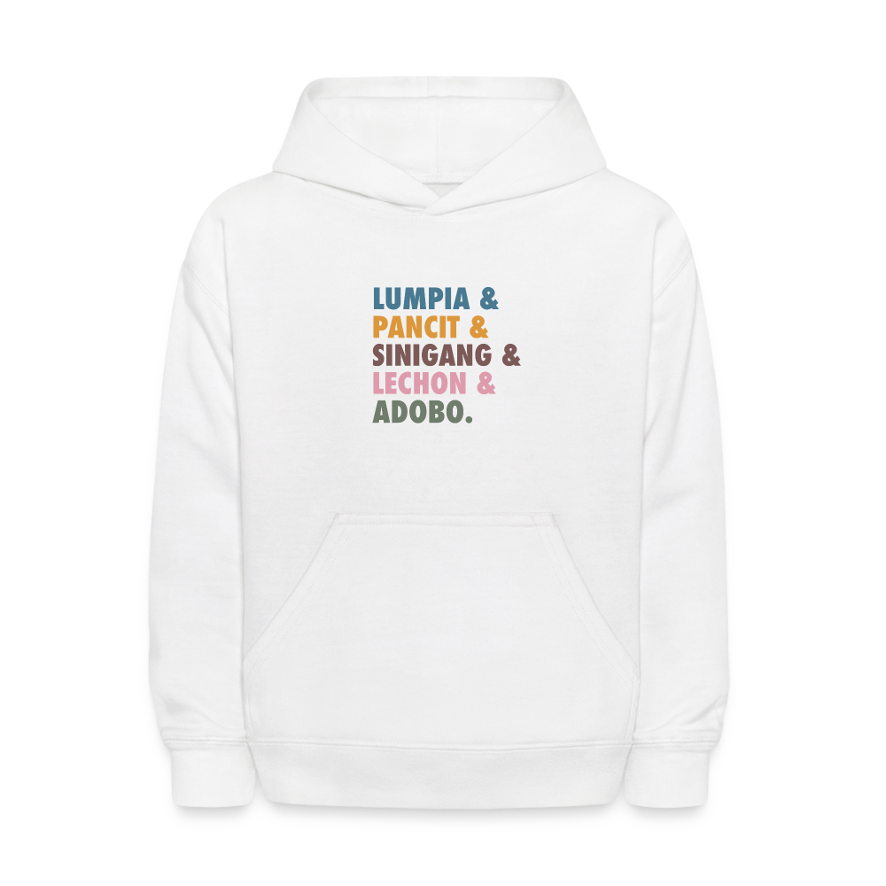 Lumpia & Pancit Kids' Hoodie - white