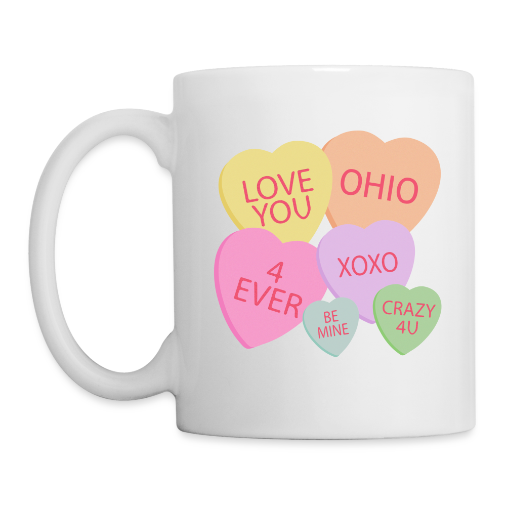 Candy Hearts Ohio Coffee/Tea Mug - white