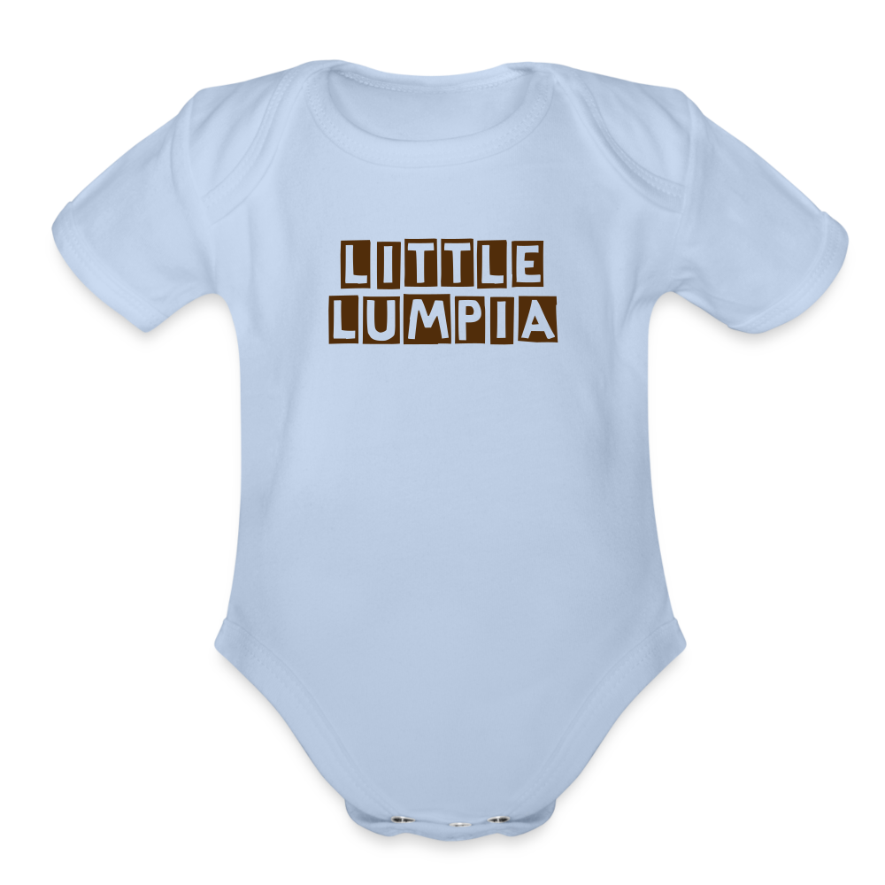 Little Lumpia Organic Short Sleeve Baby Bodysuit - sky