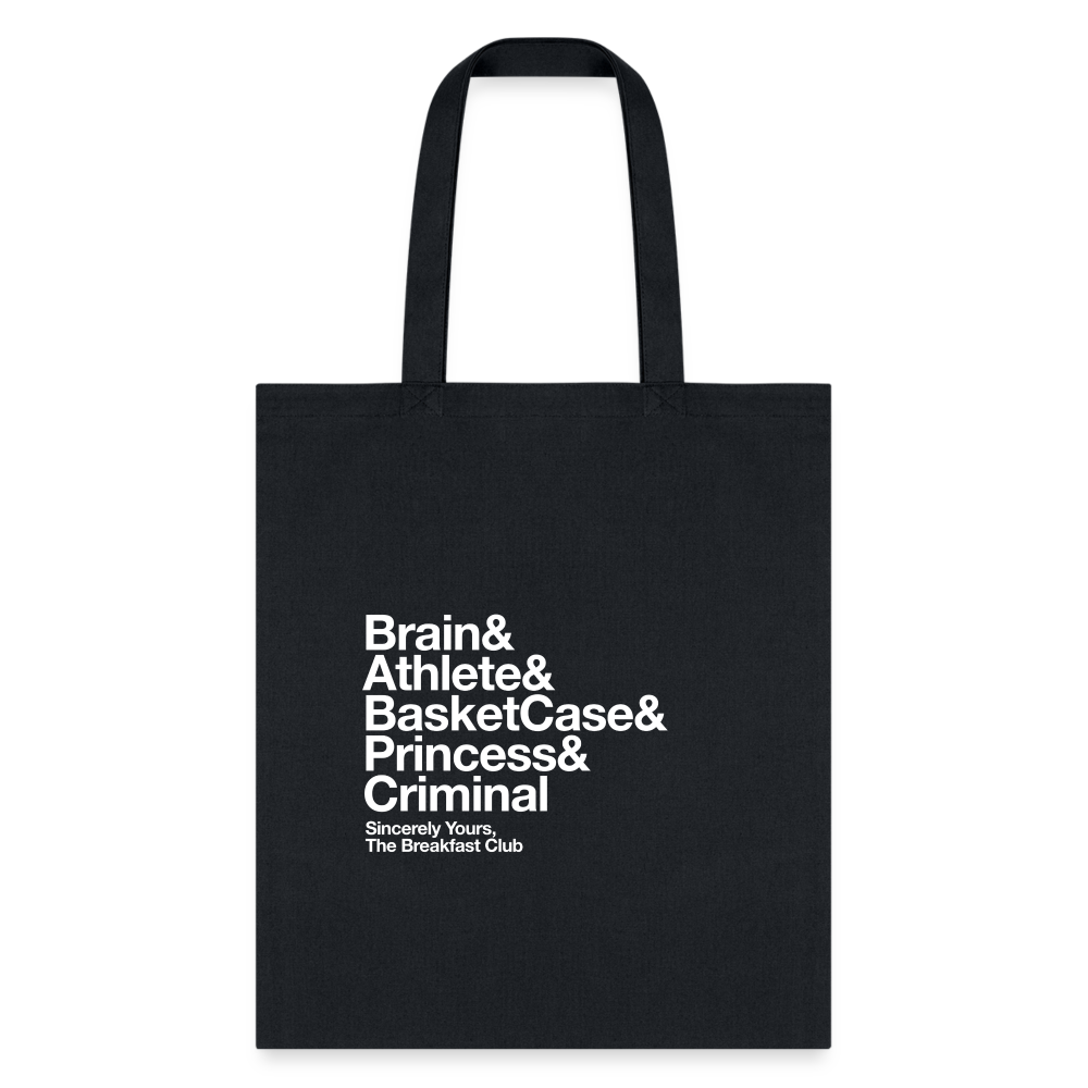 Breakfast Club Tote Bag - black