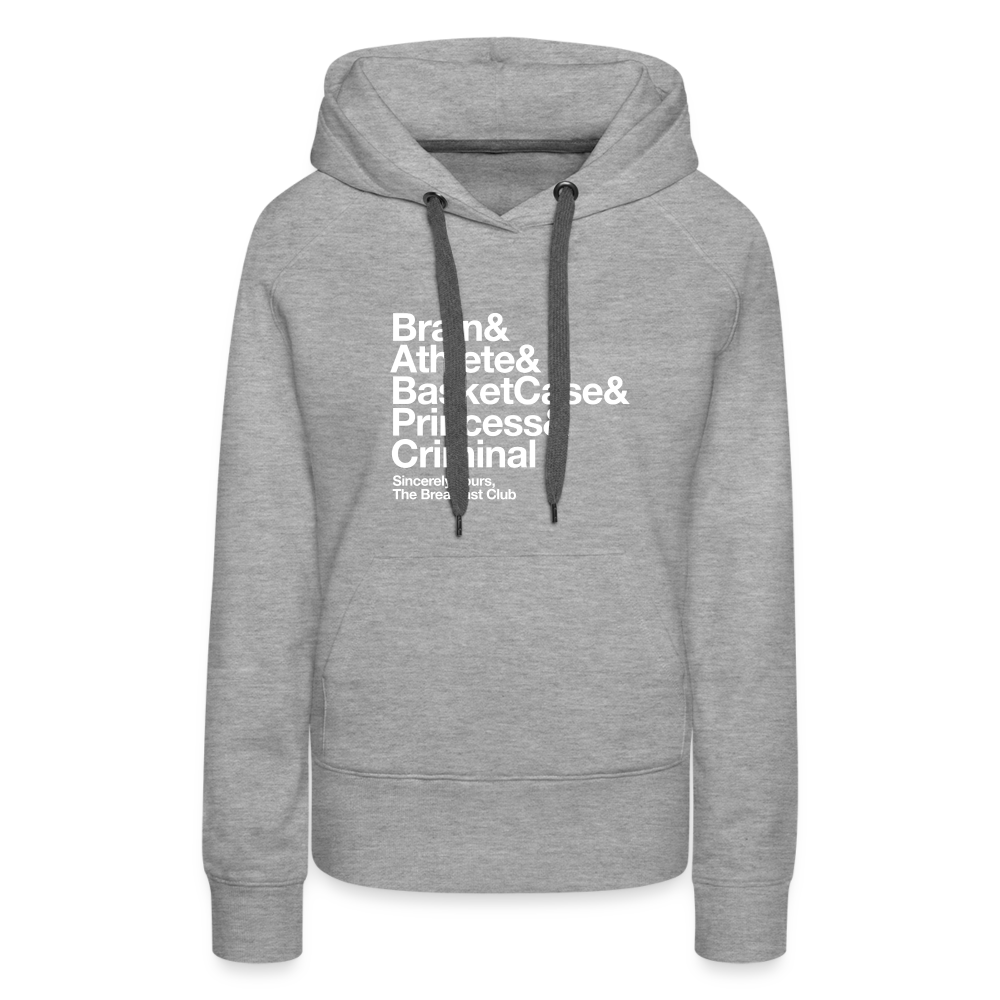 The Breakfast Club Women’s Premium Hoodie - heather grey