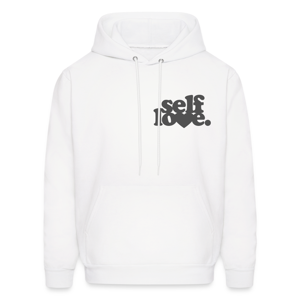 Self Love Men's Hoodie - white