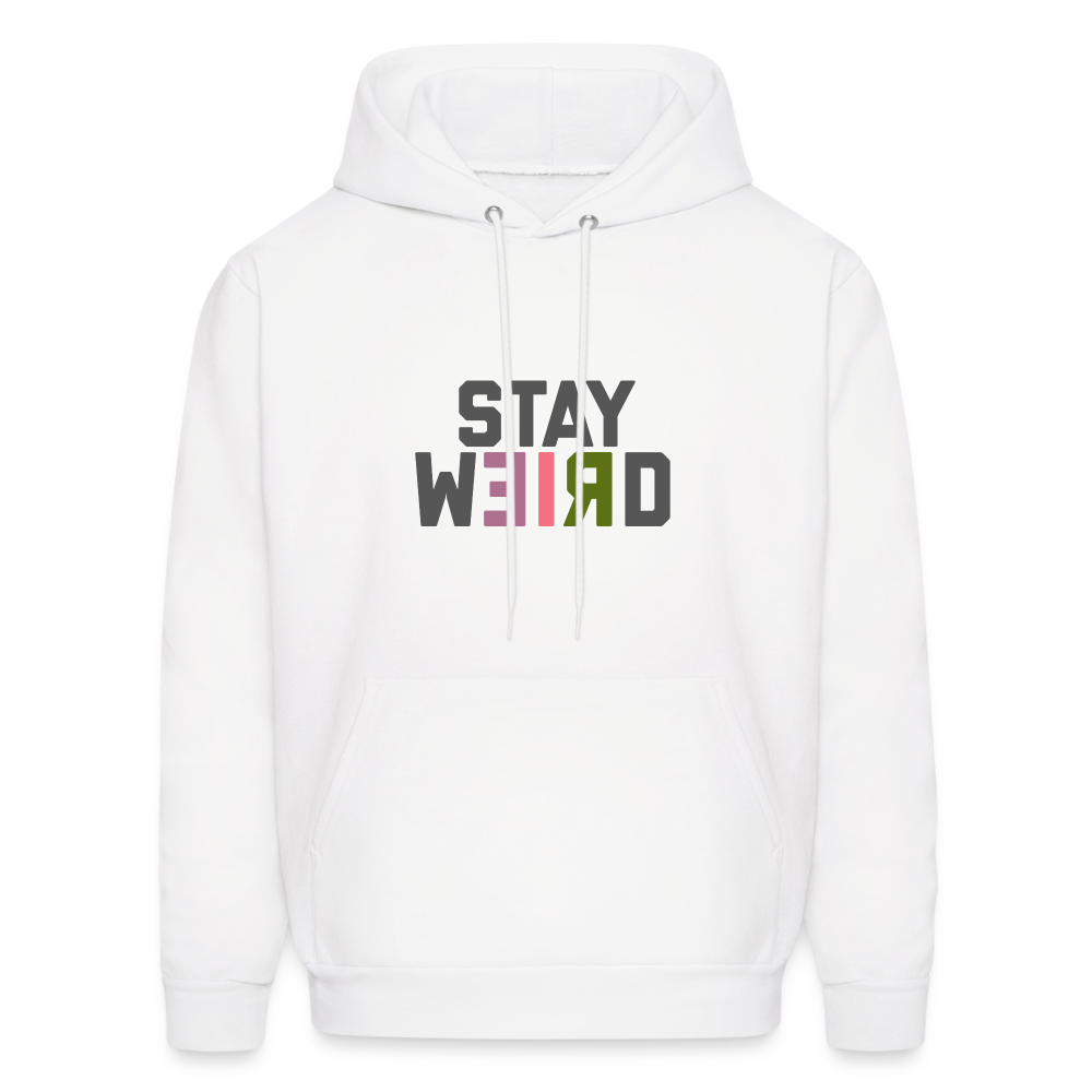 Stay Weird Men's Hoodie - white