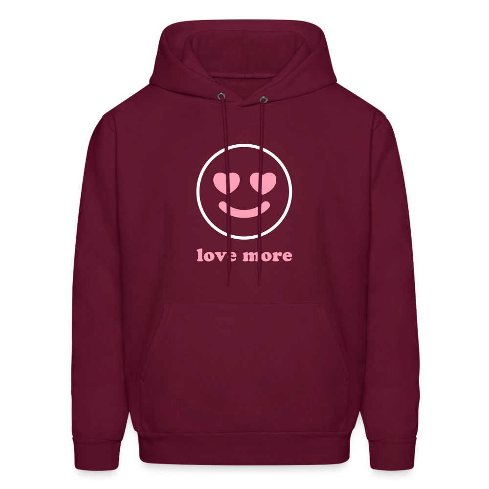 Love More Men's Hoodie - burgundy