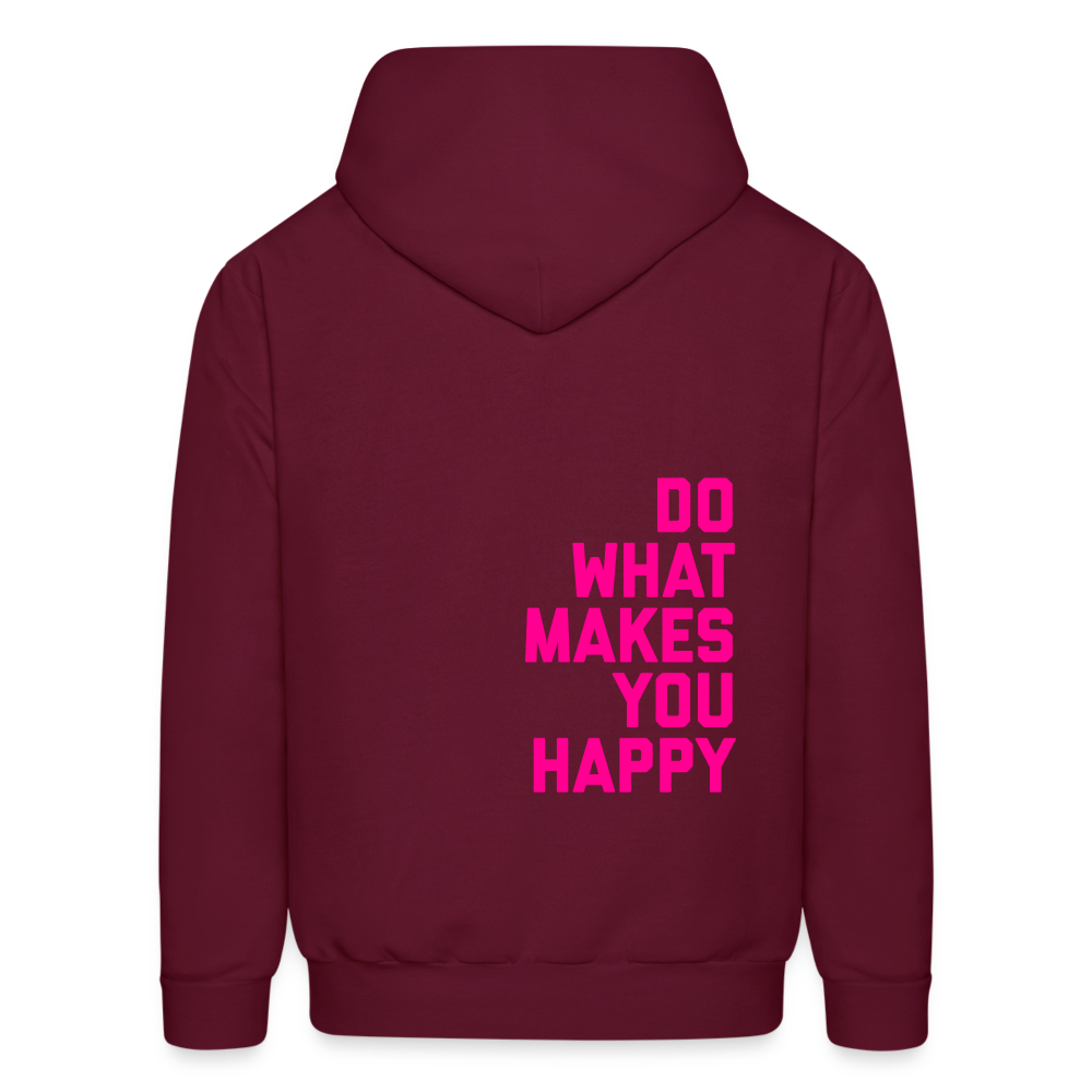 Do What Makes You Happy Men's Hoodie - burgundy