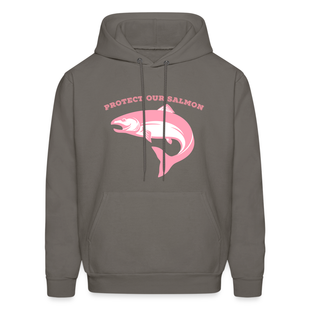 Protect Our Salmon Men's Hoodie - asphalt gray