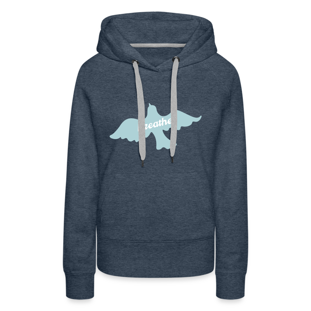 Breathe Bird Men's Hoodie - heather denim