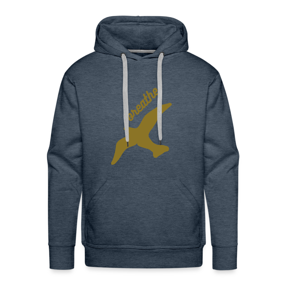Breathe Men’s Premium Hoodie - heather denim
