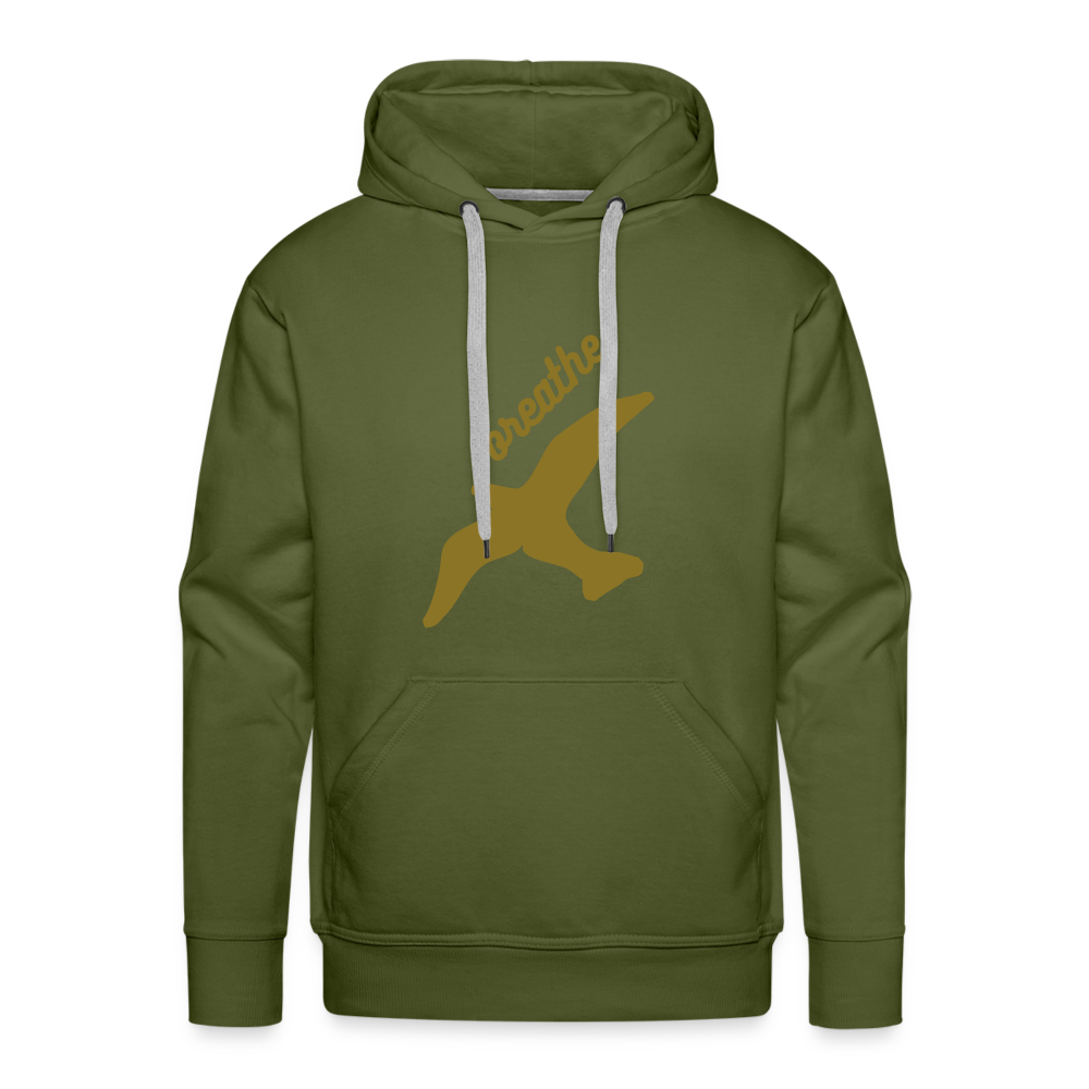 Breathe Men’s Premium Hoodie - olive green
