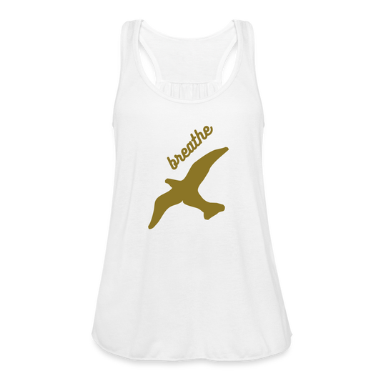 Breathe Women's Flowy Tank Top by Bella - white