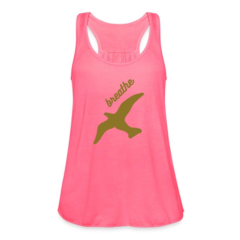 Breathe Women's Flowy Tank Top by Bella - neon pink