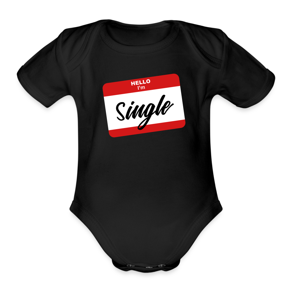 Organic Short Sleeve Baby Bodysuit - black
