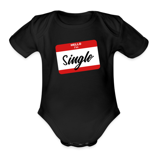 Organic Short Sleeve Baby Bodysuit - black