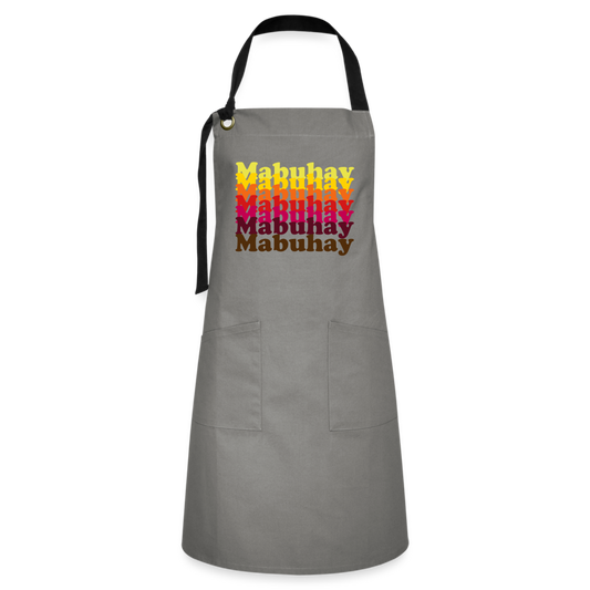 Mabuhay Artisan Apron - gray/black