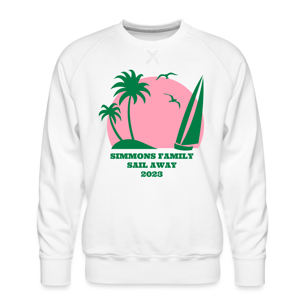 Simmons Family Sail Away Men’s Premium Sweatshirt - white