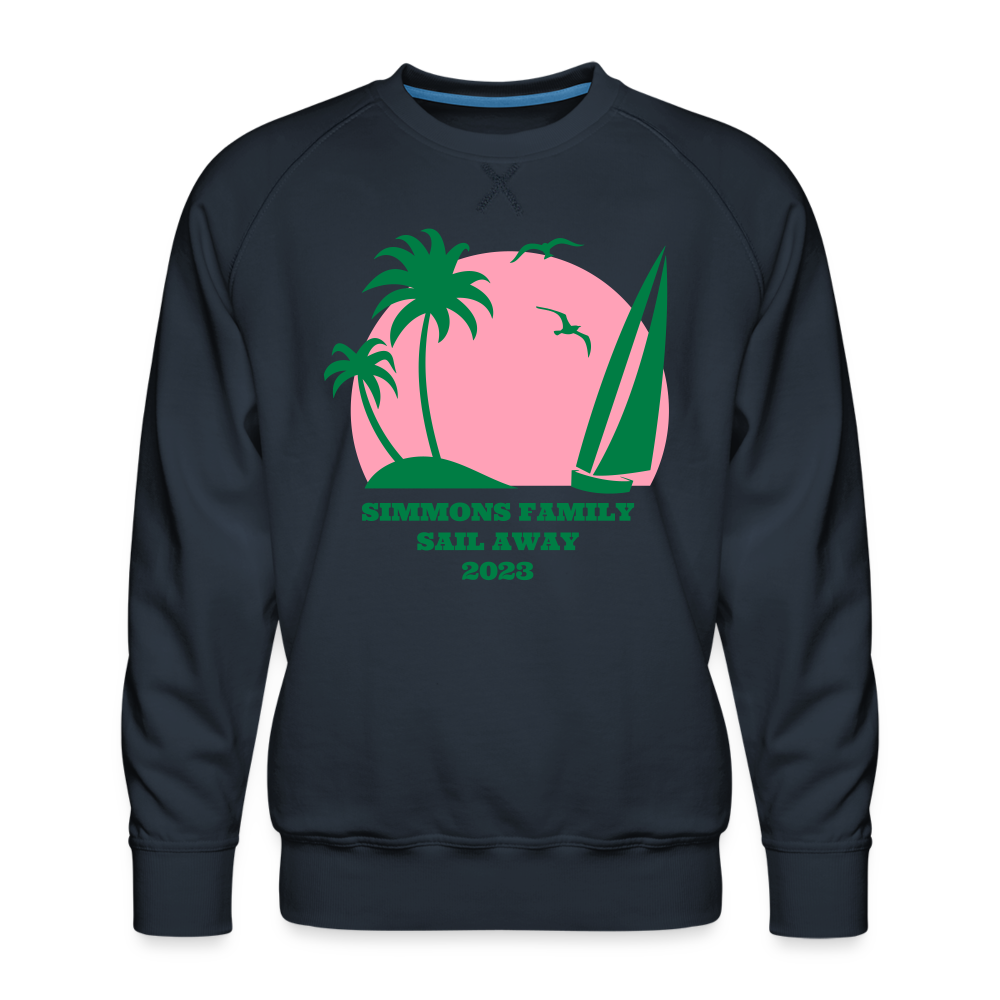 Simmons Family Sail Away Men’s Premium Sweatshirt - navy