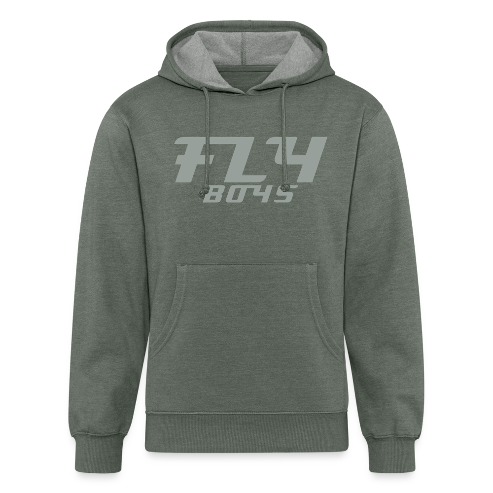 Fly Boys Fly Fishing Trip Unisex Organic Hoodie - heather military green