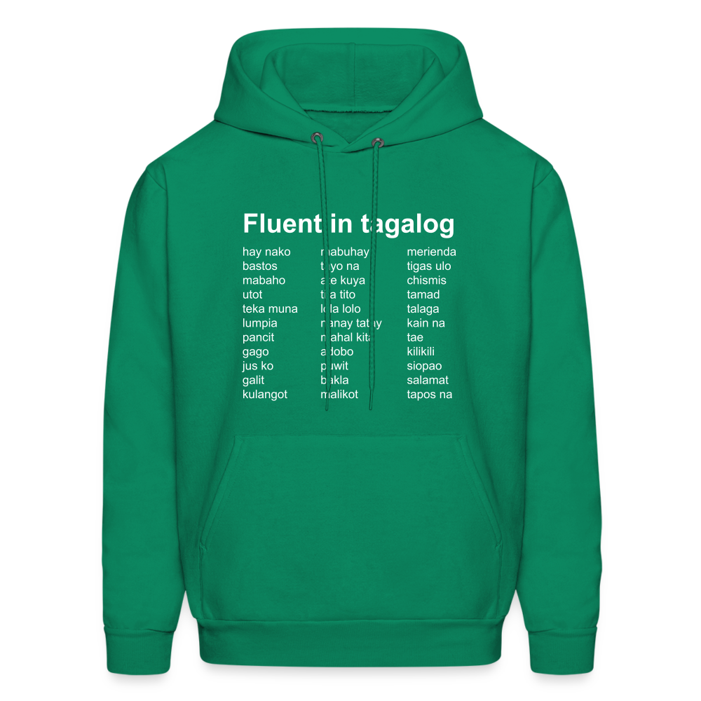 Fluent in Tagalog Men's Hoodie - kelly green