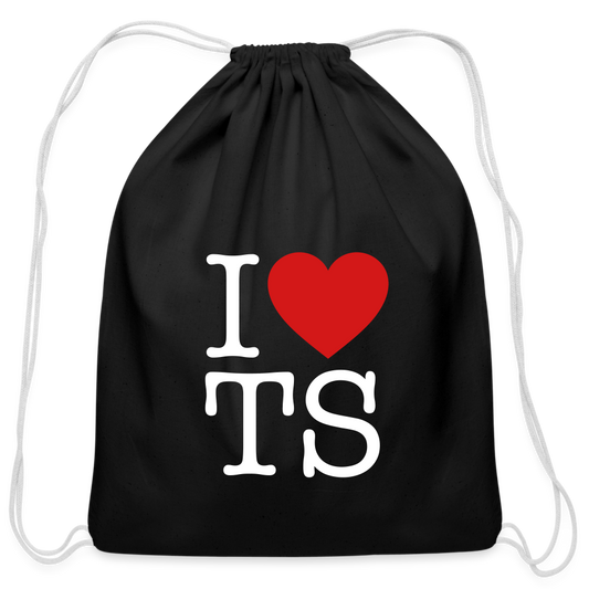 I Heart TS Taylor Swift Cotton Drawstring Bag - black