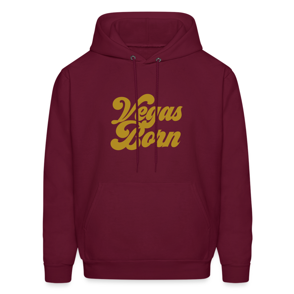 Vegas Born Men's Hoodie - burgundy