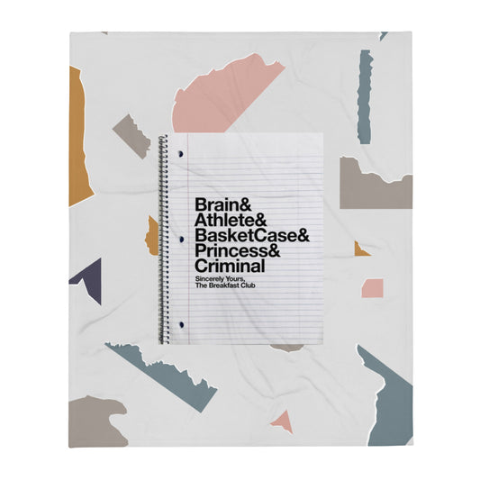The Breakfast Club 80s Notebook Throw Blanket