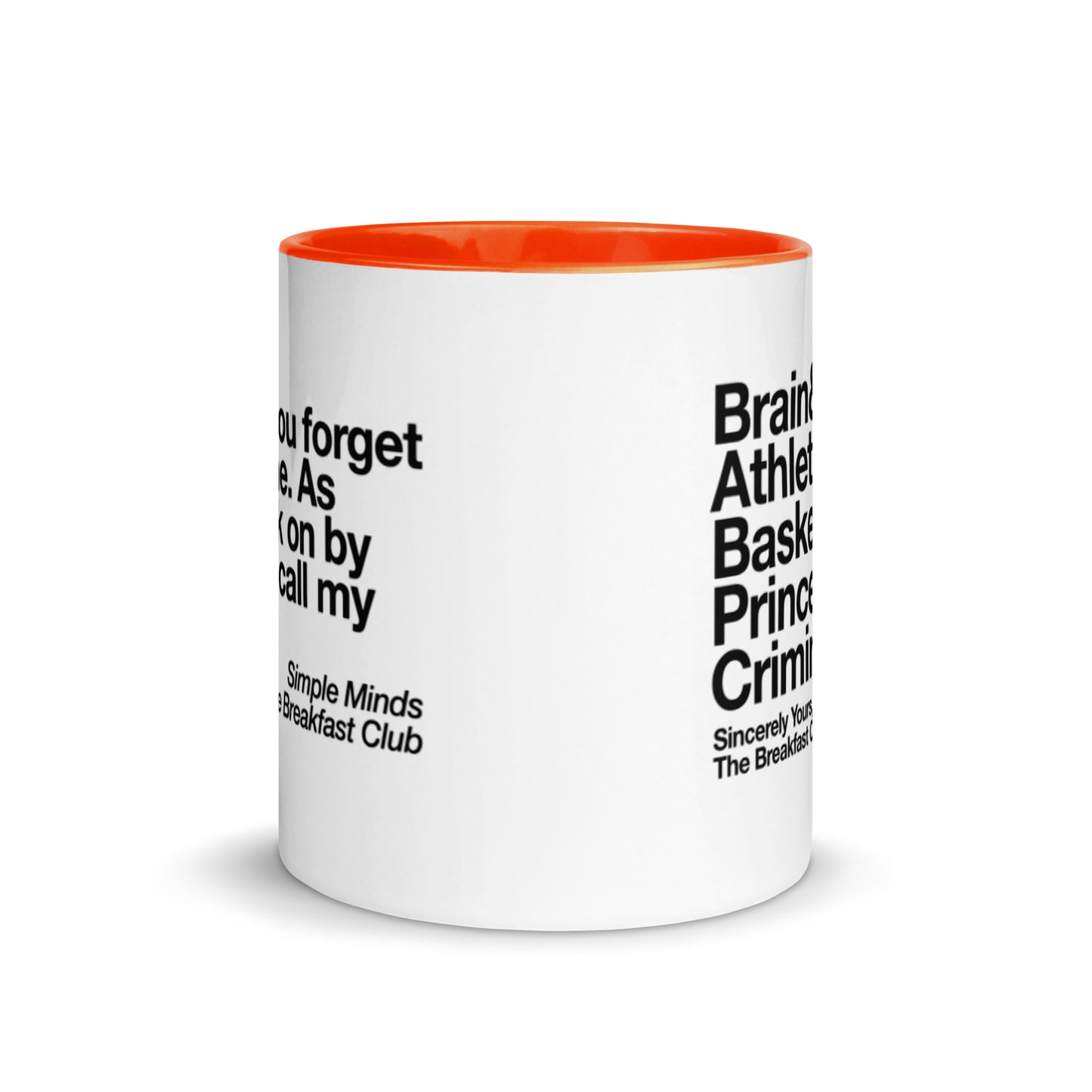 The Breakfast Club Don't You Forget About Me Mug with Color Inside