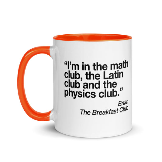 The Breakfast Club Math Club Mug with Color Inside