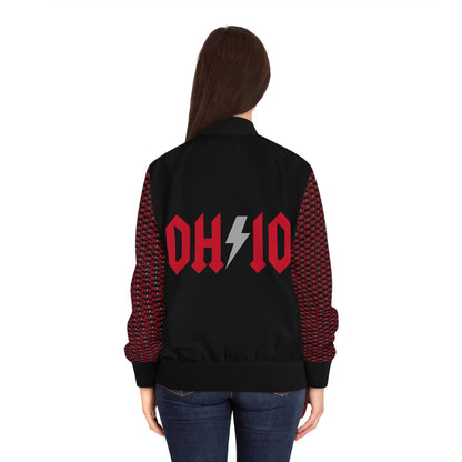 OH-IO Lightning Women's Bomber Jacket (AOP)