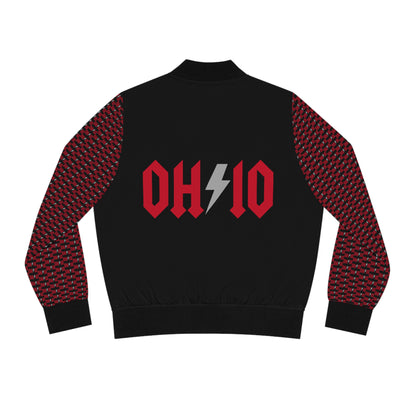OH-IO Lightning Women's Bomber Jacket (AOP)