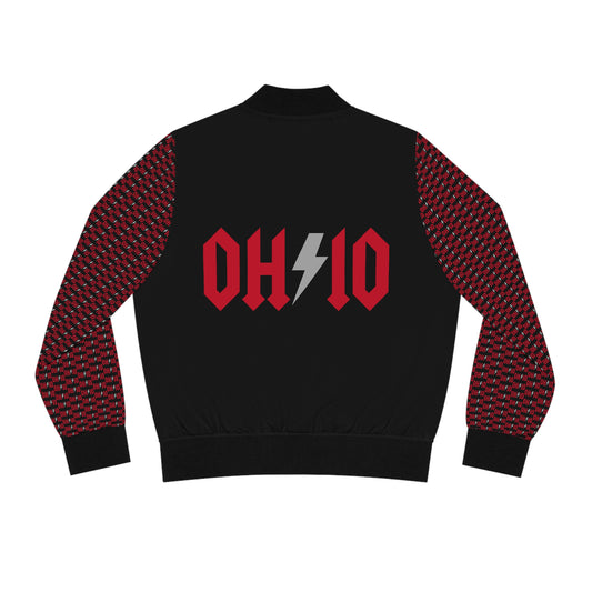 OH-IO Lightning Women's Bomber Jacket (AOP)