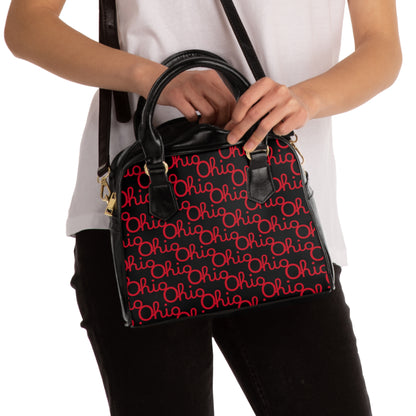 Script Ohio Buckeye Leaf Crossbody Handbag