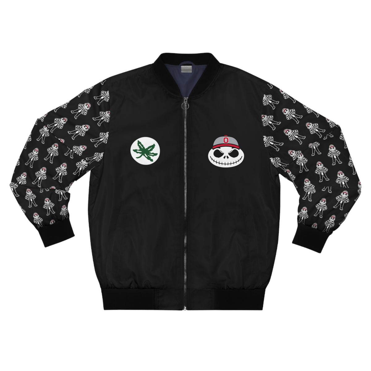 Brutus Buckeye King Jack Skellington Skull Men's Bomber Jacket (AOP)