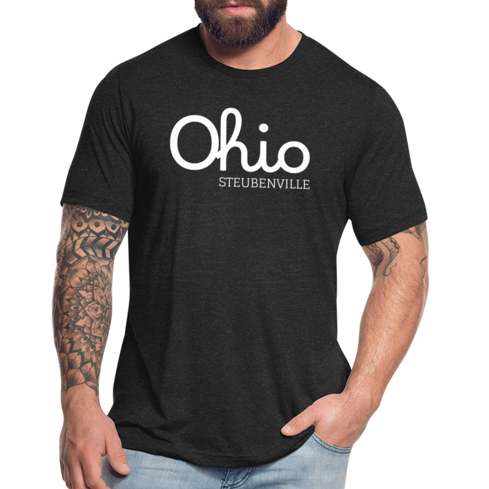 Steubenville Ohio Unisex Jersey T-Shirt by Bella + Canvas - heather black