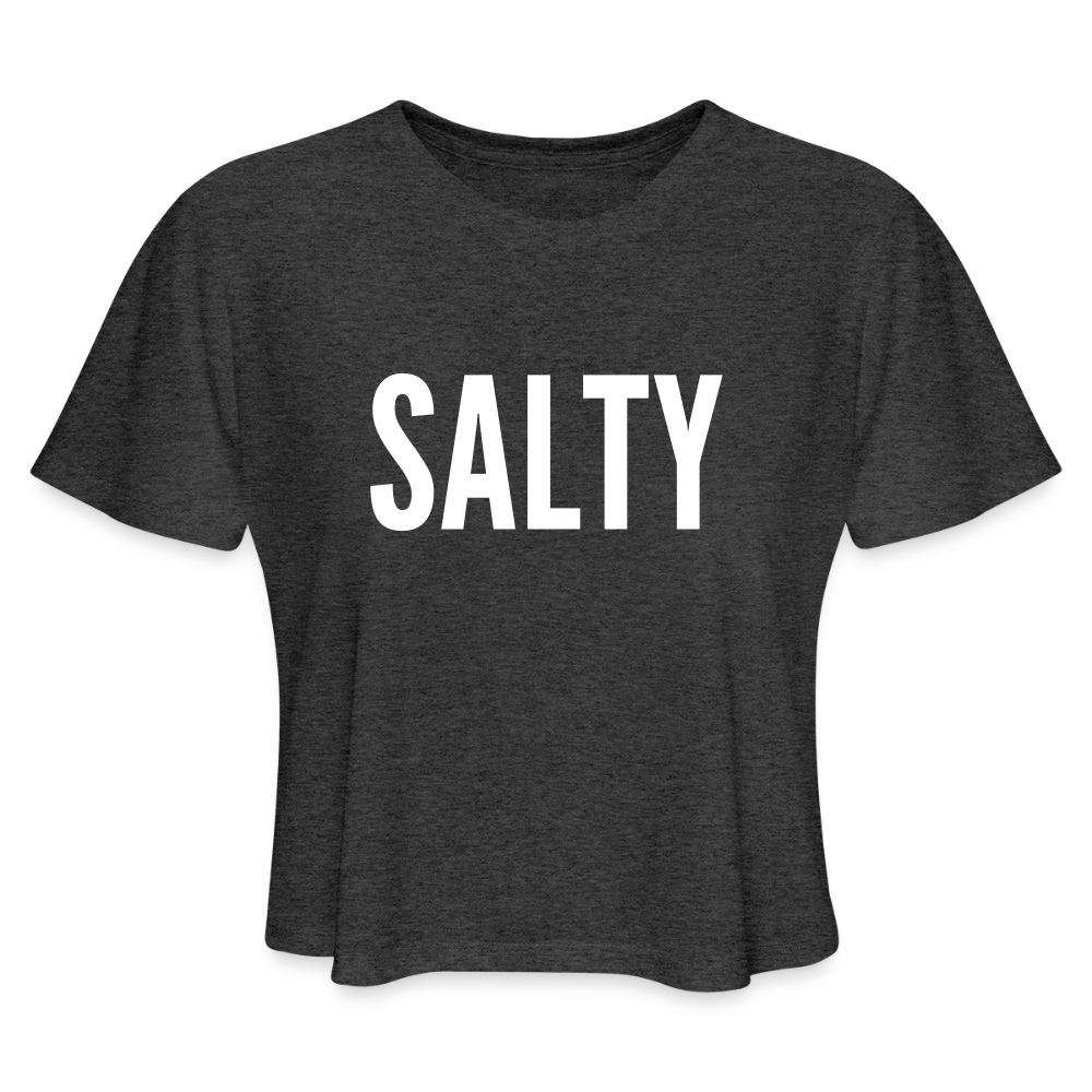 Salty Women's Cropped T-Shirt - deep heather