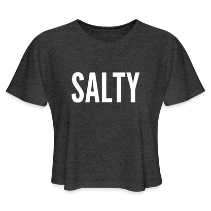 Salty Women's Cropped T-Shirt - deep heather