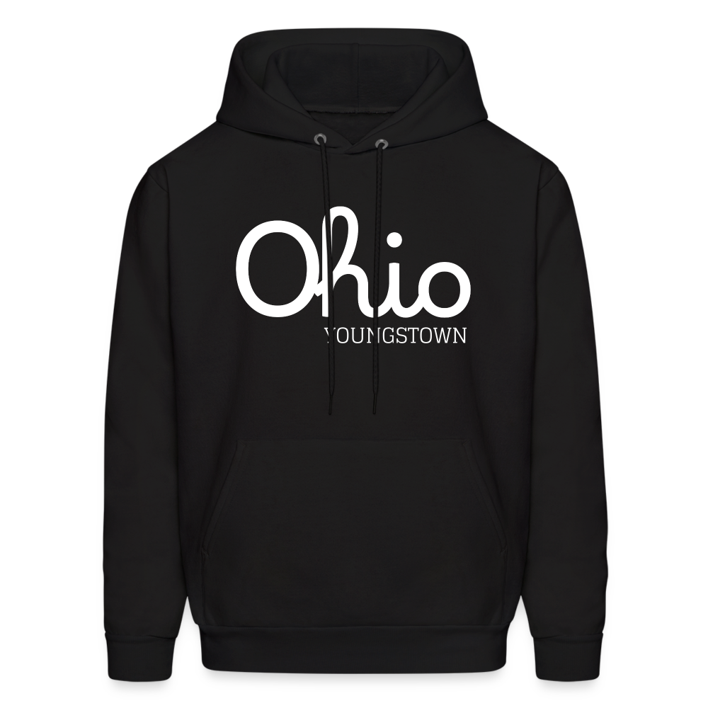 Customizable Youngstown (your hometown) Script Ohio Men's Hoodie - black