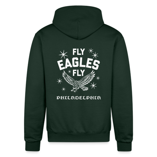 Fly Eagles Fly Champion Unisex Powerblend Hoodie - Dark Green